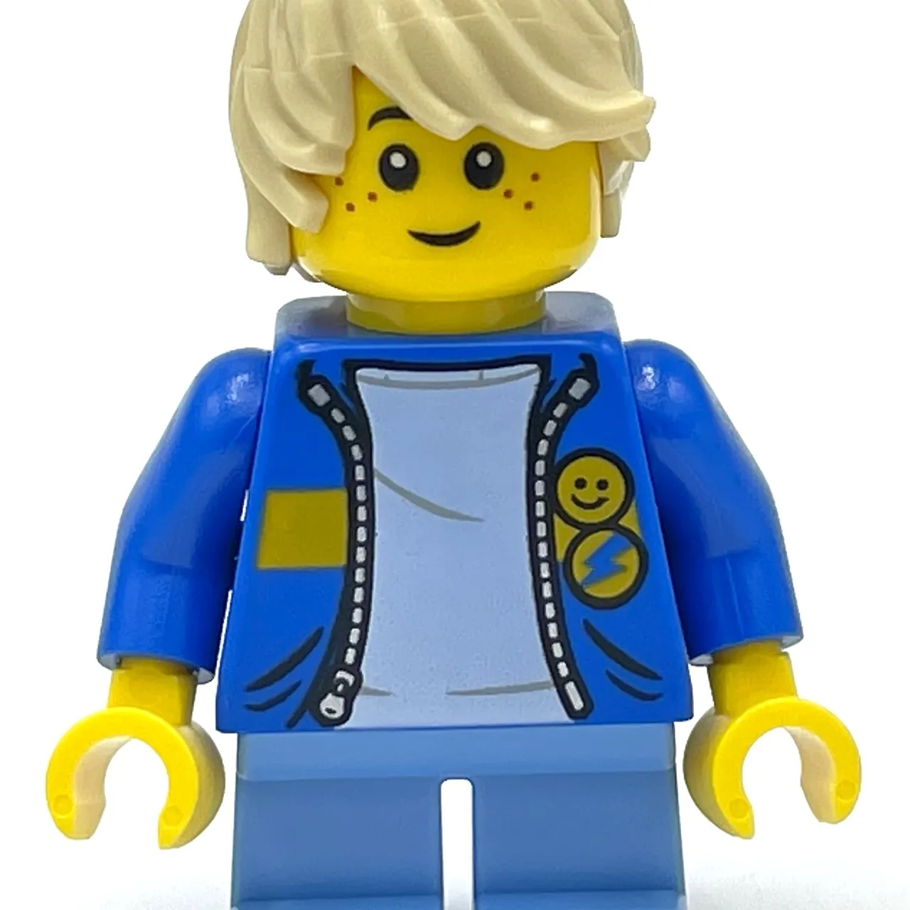 Kid - Blue Torso, Medium Blue Legs, Tan Hair