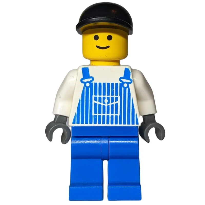White Torso, Blue Overall, Black Cap