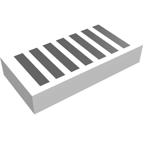 Tile 1 x 2 with Black Grill Print