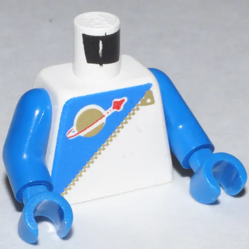 Torso Classic Space Logo, Futuron Blue Print, Blue Arms and Hands