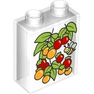 Duplo Brick 1 x 2 x 2 with Tomato Plant, Bee print