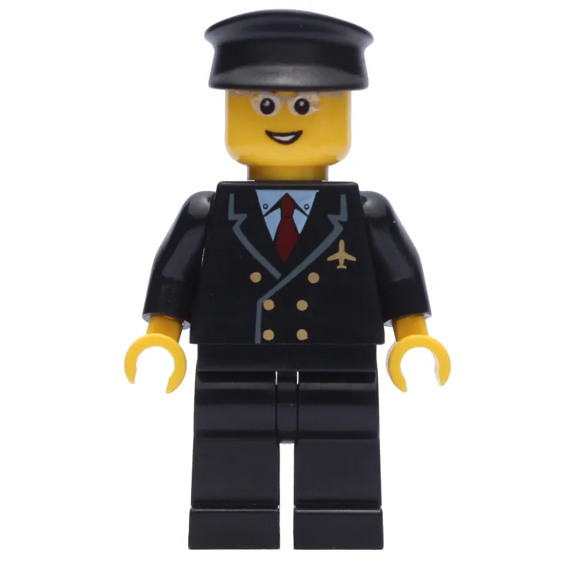 Pilot, Black Torso, Black Legs, Black Hat