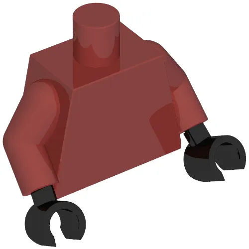 Torso Jacket, Black Straps, Silver Zipper, Brown Belt / Quiver print, Dark Red Arms, Black Hands