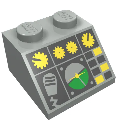 Slope 45° 2 x 2 with Flight Control Print