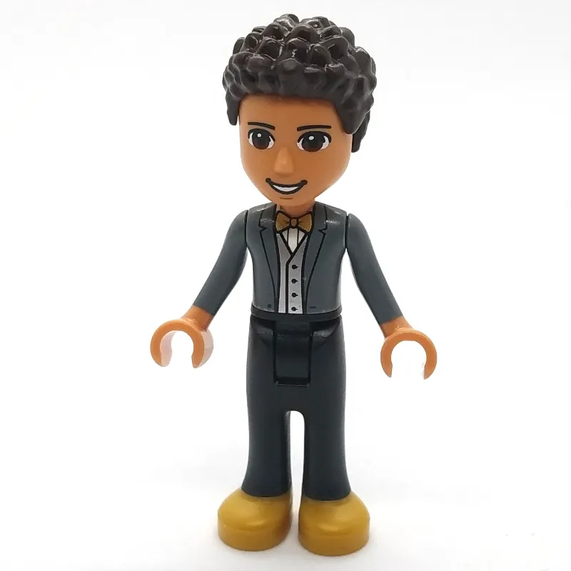 River - Dark Bluish Grey Jacket, Black Pants, Dark Brown Hair