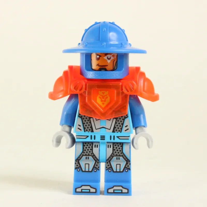 Royal Soldier with Trans-Neon Orange Armor with 2 x 2 Tile with Stud on Back