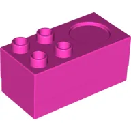 Duplo Stove 2 x 4 x 2 1/2 with 4 Studs and Black Burner Print