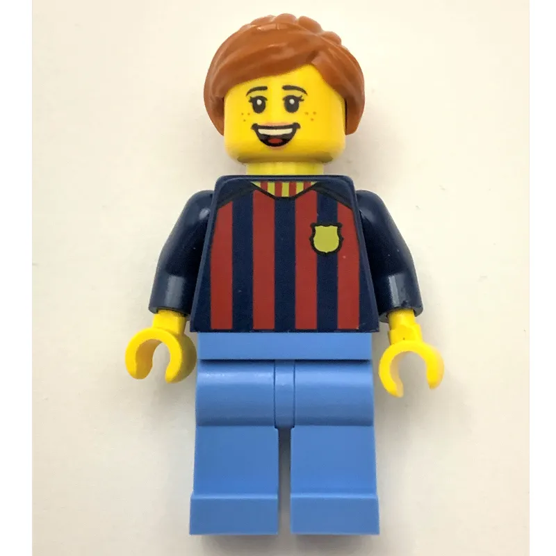 FC Barcelona Fan - Medium Blue Legs, Dark Orange Hair