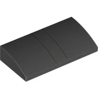 Brick Curved 2 x 4 x 2/3 No Studs with Silver Lines Print
