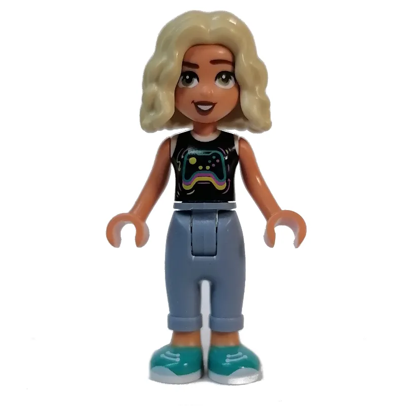 Nova - Black Top, Sand Blue Pants