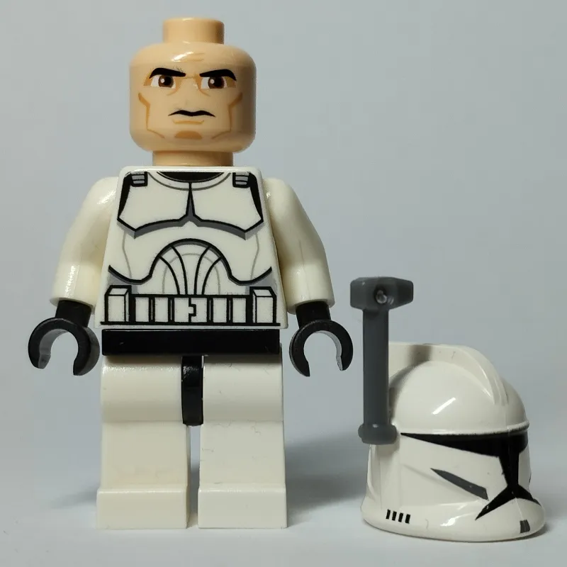 Clone Trooper, Phase I Armor, Brown Eyes, Dark Bluish Gray Rangefinder