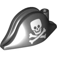 Hat Pirate Bicorne with Skull & Bones print