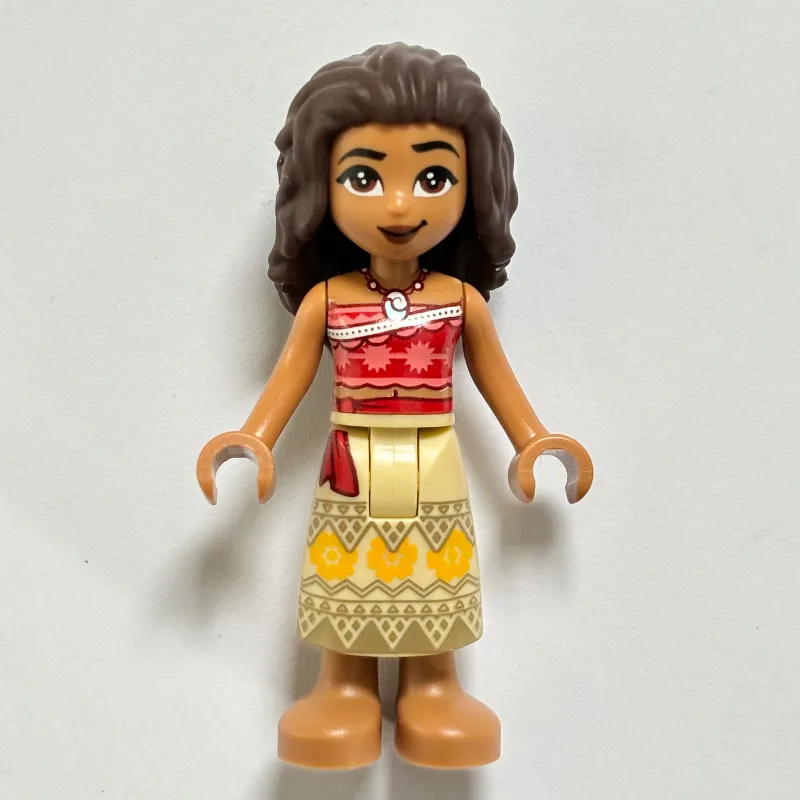 Moana - Red Top, Dark Tan Skirt