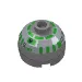 Brick Round 2 x 2 Dome Top, Hollow Stud with Green Astromech Droid Print (R3-D5)