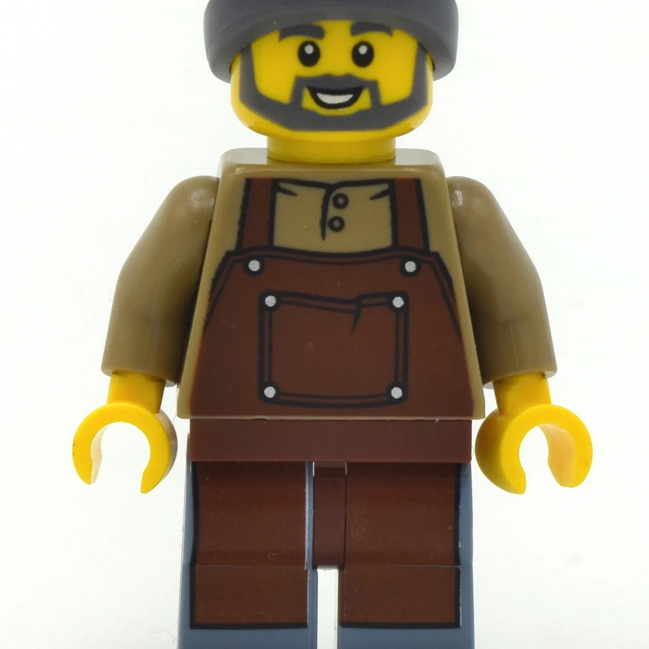 Barista, Reddish Brown Apron, Sand Blue Legs, Dark Bluish Gray Beanie Hat