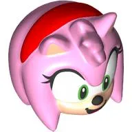 Minifig Head Special, Hedgehog, Amy Rose Print