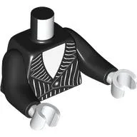 Torso with Long Arms, Suit, Jacket, White Stripes, Shirt print, Black Arms, White Hands
