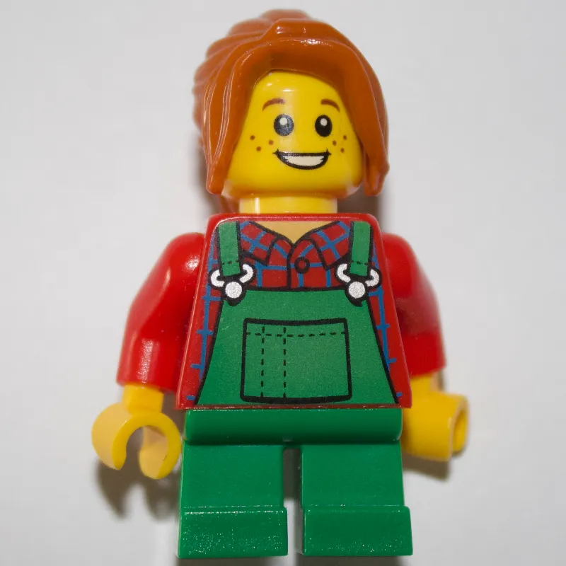 Kid - Red Torso, Green Legs, Dark Orange