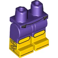 Hips with Dark Purple Legs and Yellow Boots Pattern with Yellow Kneepads, Clasps on Side, Silver Belt Print