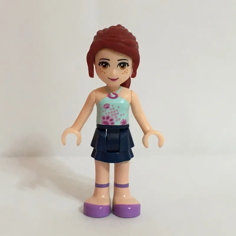 Mia - Light Aqua Top, Dark Blue Skirt