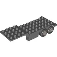 Duplo Trailer, Four Rear Wheels, Elevated Front End, 4 x 12 Studs with Gate Hinge