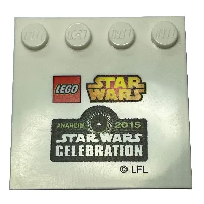 Plate Special 4 x 4 with Studs on One Edge and Star Wars Celebration Anaheim 2015 Print