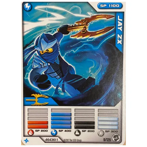 Trading Card, Ninjago Deck #2: 9 - Jay ZX - North American Version