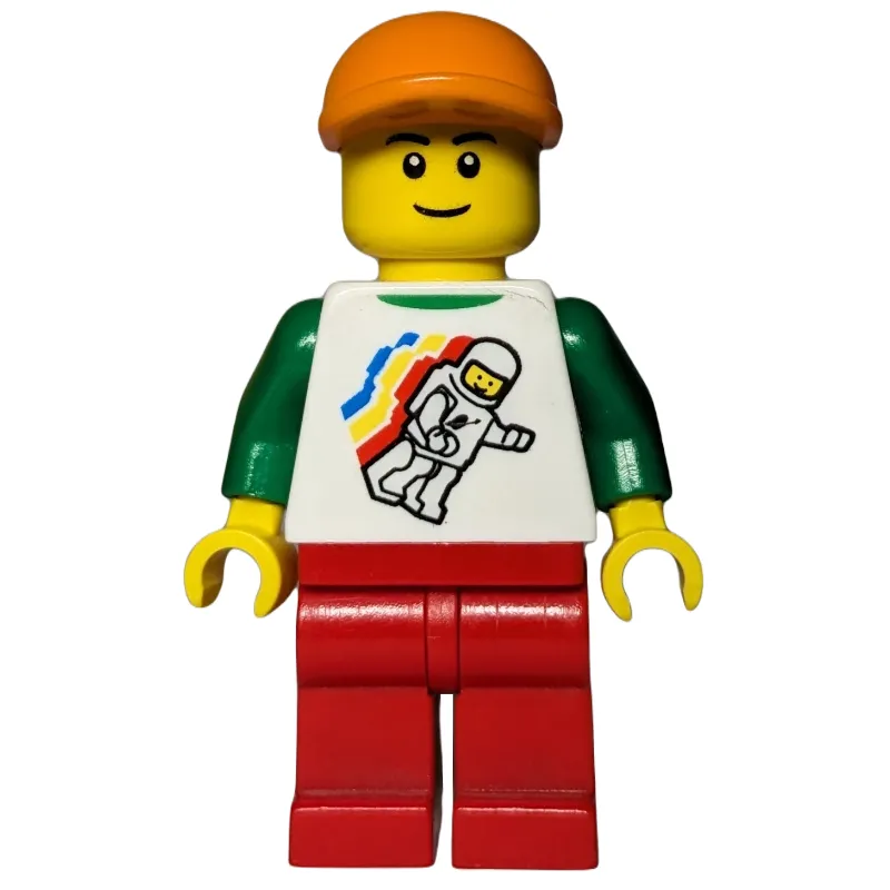 White Torso, Red Legs, Orange Cap