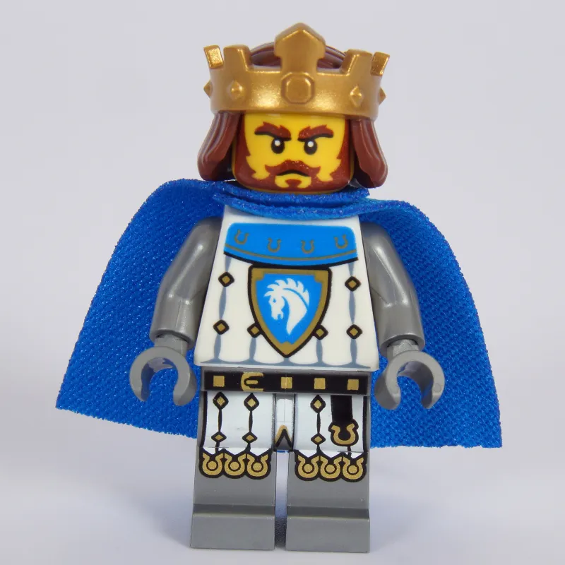 King, Armor with White Tunic, Crown