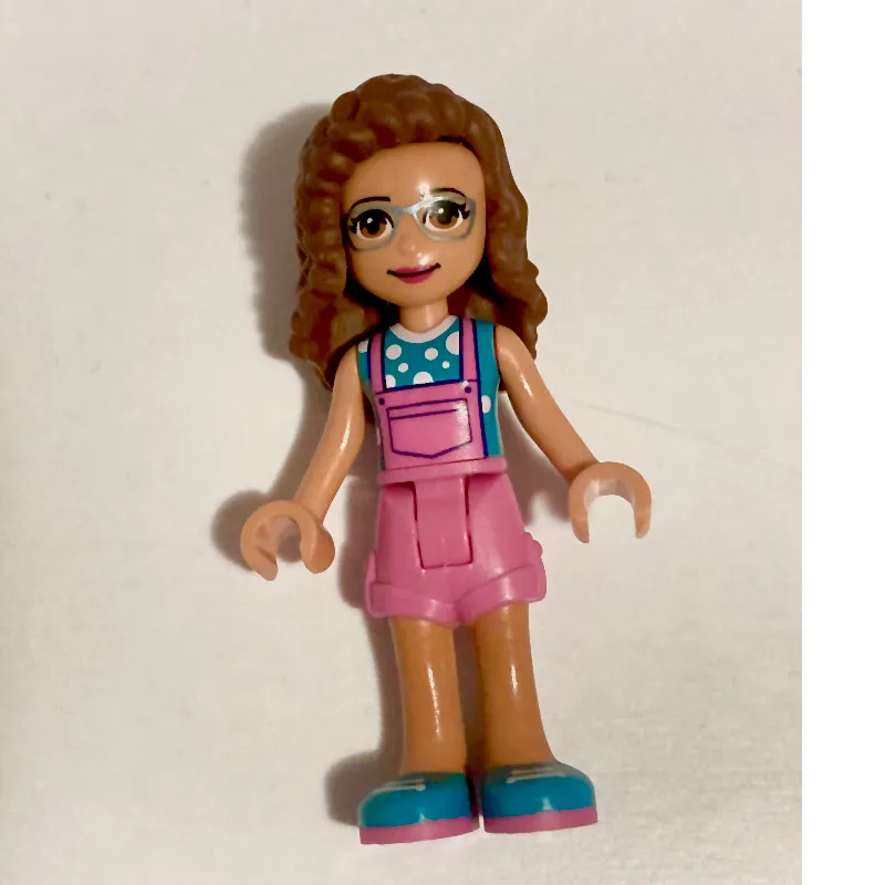 Olivia - Dark Turquoise Top, Dark Pink Overall