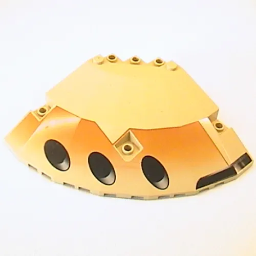 Panel 10 x 10 x 2 1/3 Quarter Saucer Top with SW Black Ovals Print Right