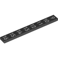 Tile 1 x 8 with Numbers 9,10,11,12,13,14,15,16 print