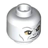 Minifig Head Voldemort, Tan Around Eyes, Smirk Print
