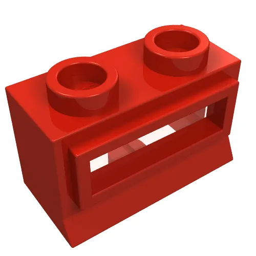 Window 1 x 2 x 1, Short Lip [with Glass]