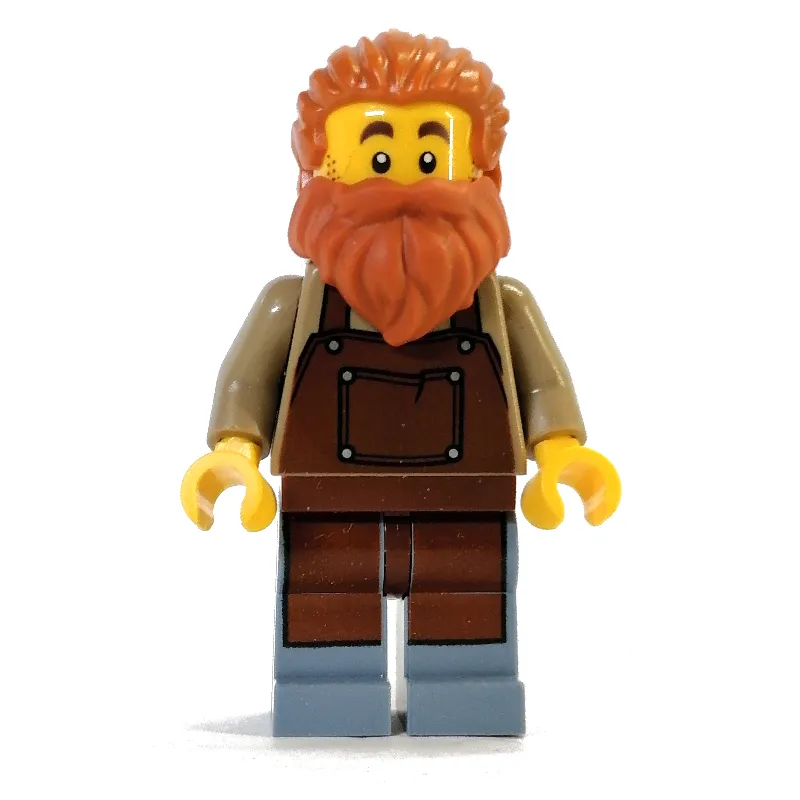 Blacksmith - Dark Tan Torso, Sand Blue legs, Dark Orange Hair and Beard