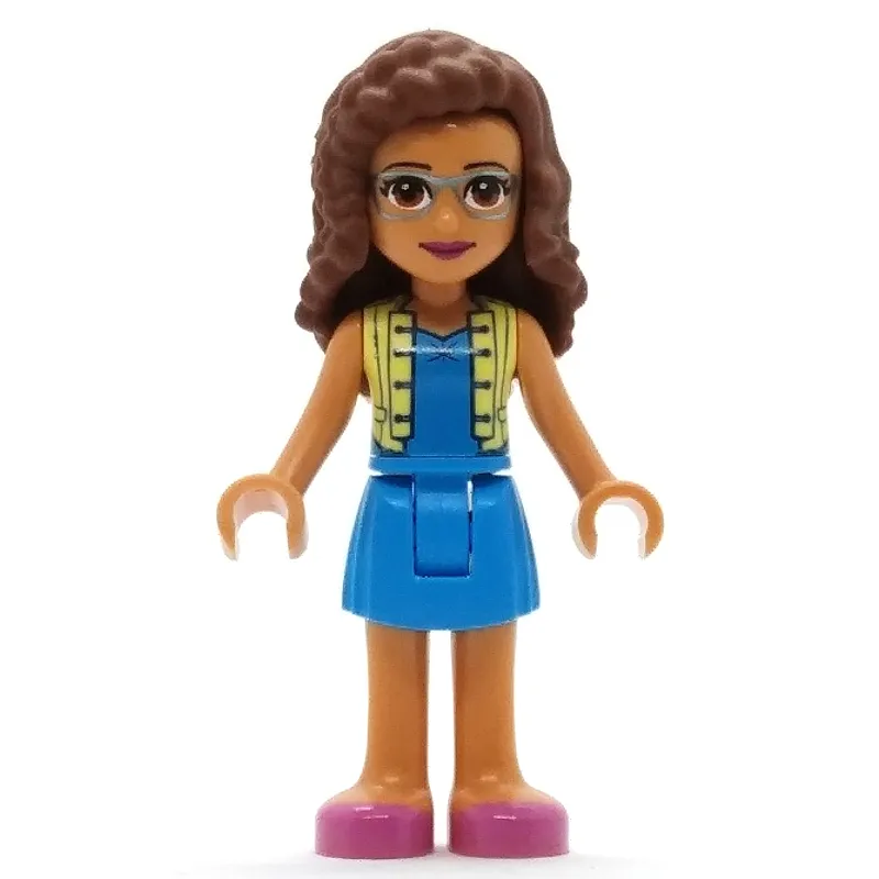 Olivia - Bright Light Yellow Jacket, Dark Azure Skirt