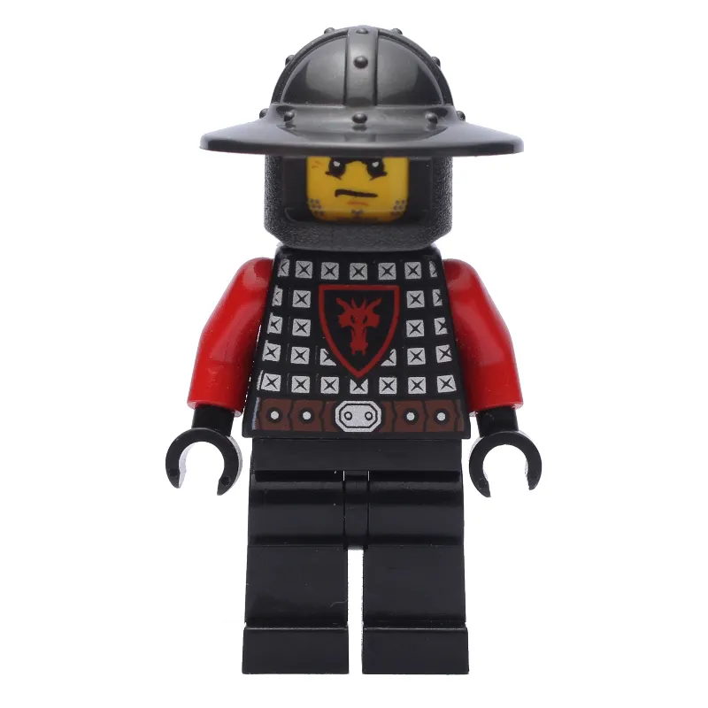 Knight - Black Torso, Black Legs, Pearl Dark Gray Helmet