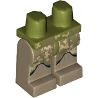 Hips and Dark Tan Legs with Camouflage Print