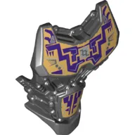 Large Figure Torso Cover with Gold and Dark Purple Armour Print