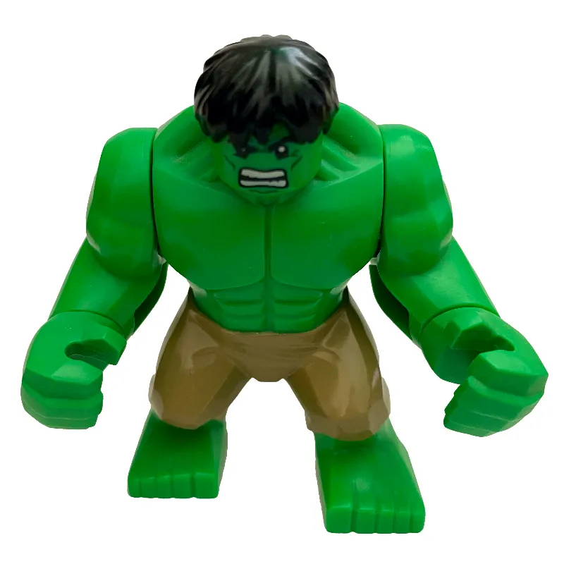 Hulk (Big Fig), Black Hair, Dark Tan Pants