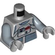 Torso Sand Blue Vest and Bib with Breathing Apparatus Print (AT-AT Driver), Sand Blue Arms, Light Bluish Gray Hands