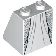 Slope 65° 2 x 2 x 2 with Bottom Tube with Layered Dress with Metallic Silver Print