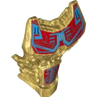 Large Figure Torso Cover with Red and Medium Azure Armour Print
