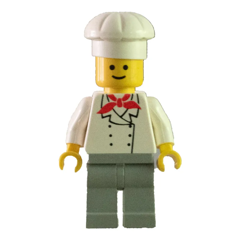 Chef - White Torso, Light Gray Legs (3626b Head)