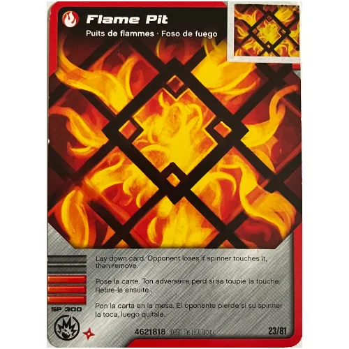 Trading Card, Ninjago Deck #1: 23 - Flame Pit - North American Version