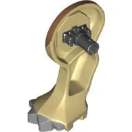 Animal Body Part, Dinosaur, Ankylosaurus Leg, Right, Front, with Pin, Light Bluish Gray Nails and Medium Nougat Patches Print