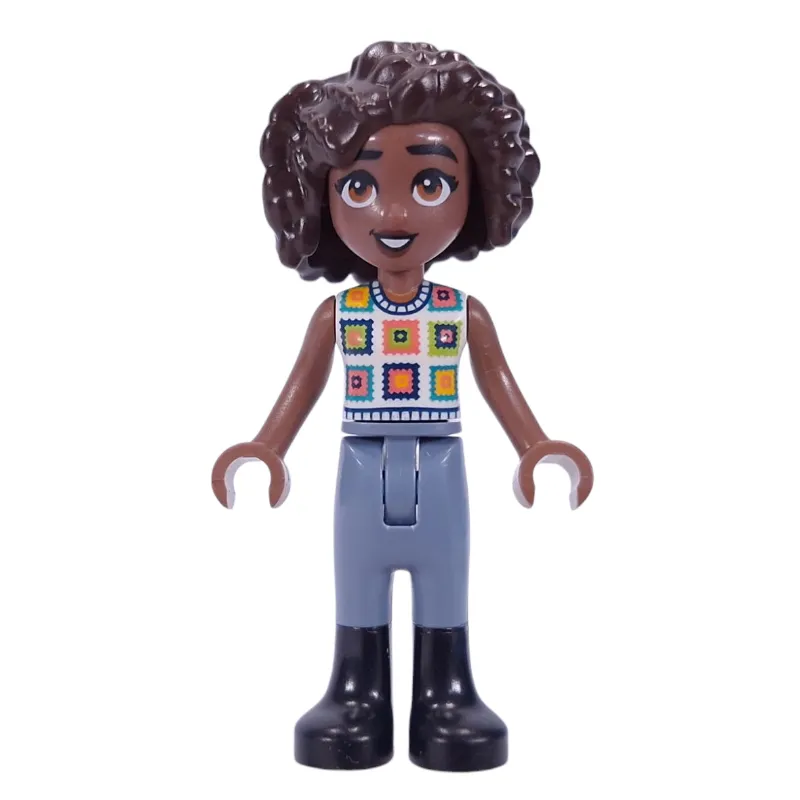 Aliya - White Shirt, Sand Blue Pants