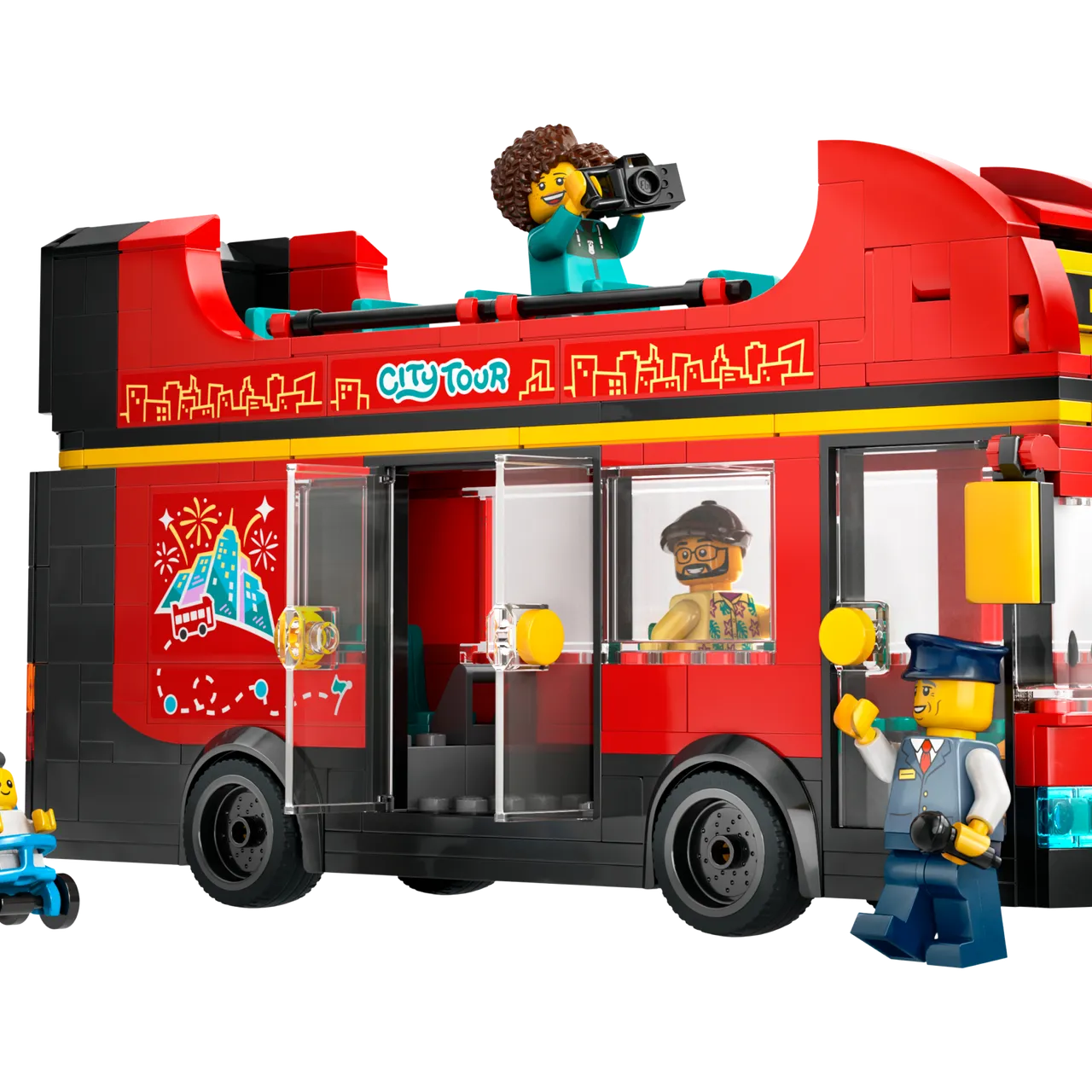 Red Double-Decker Sightseeing Bus