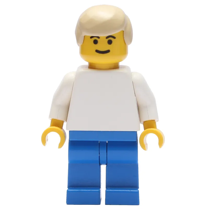 Soccer Player White Torso, Blue Legs, Tan Hair