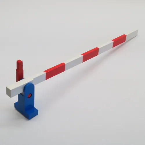 Train Level Crossing Gate Type 1, Assembly with Blue Base & Red Handle (Right)